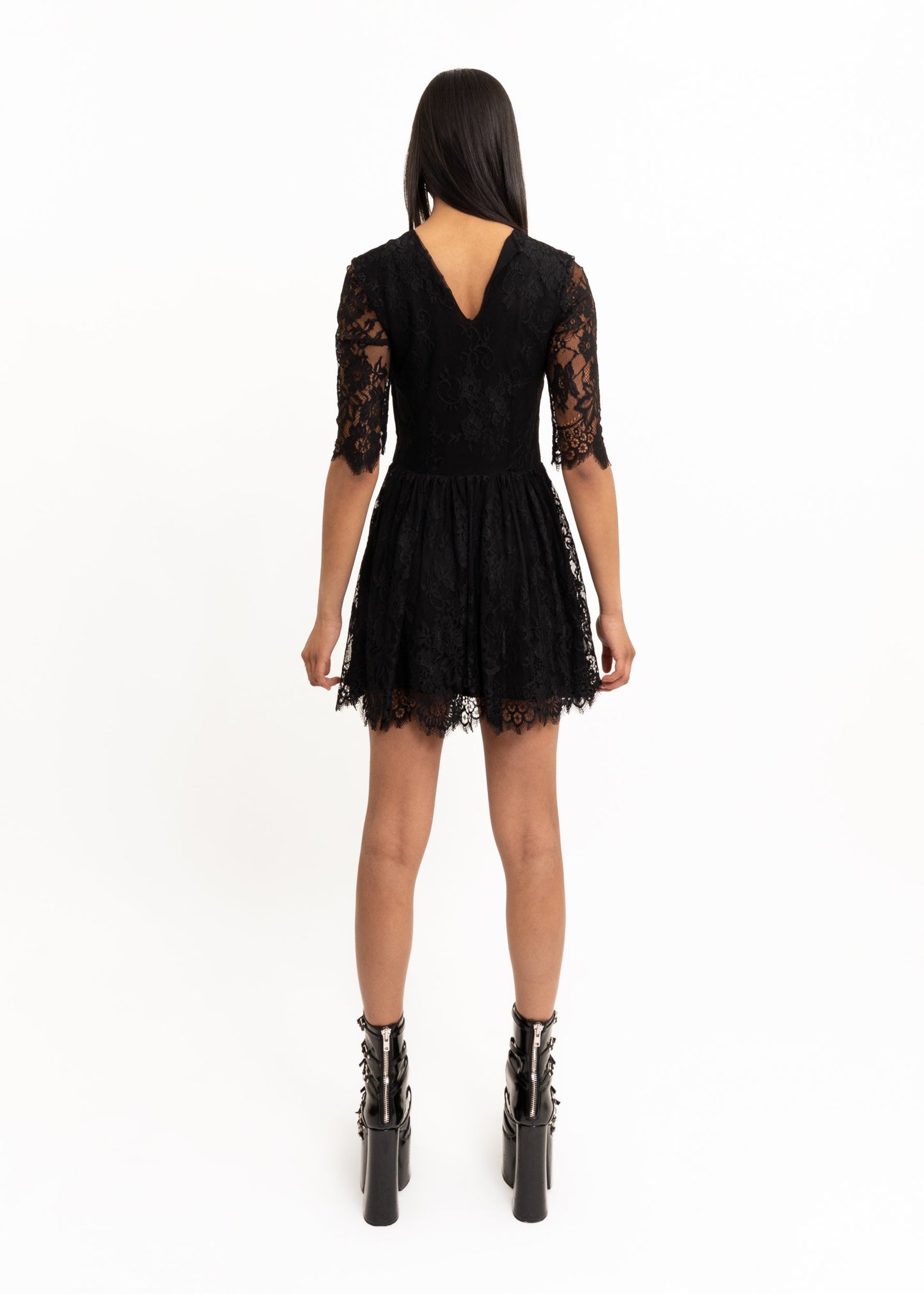 Lonely Hearts Lace a-line mini dress Bizarre Bazaar