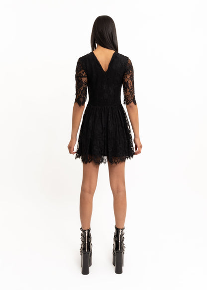 Lonely Hearts Lace a-line mini dress Bizarre Bazaar