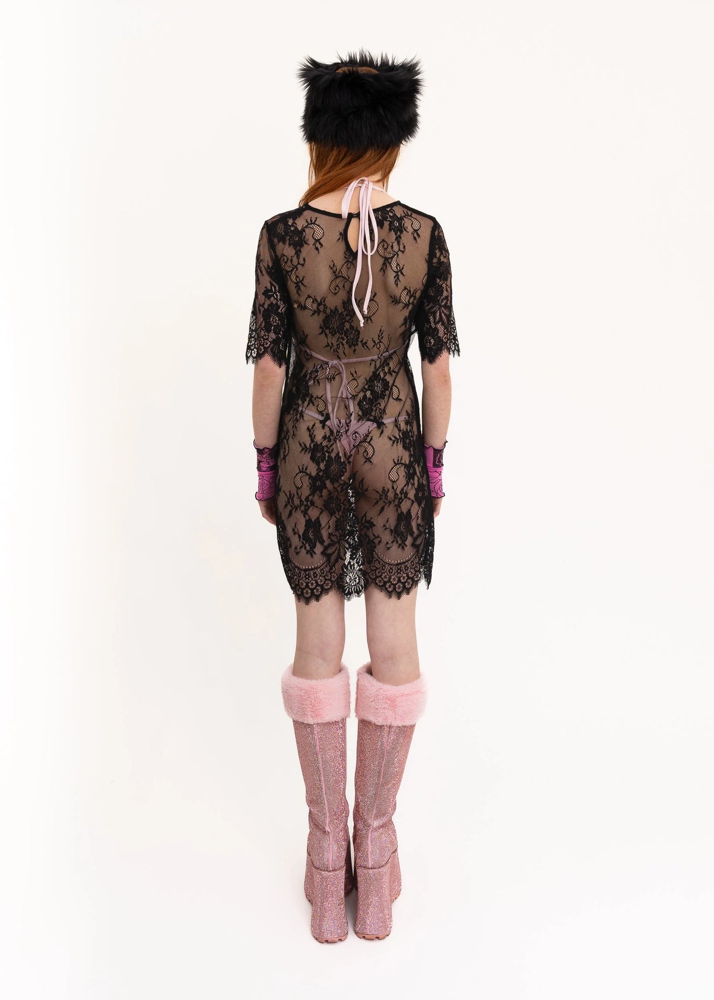 Bizarre Bazaar Lace mini dress