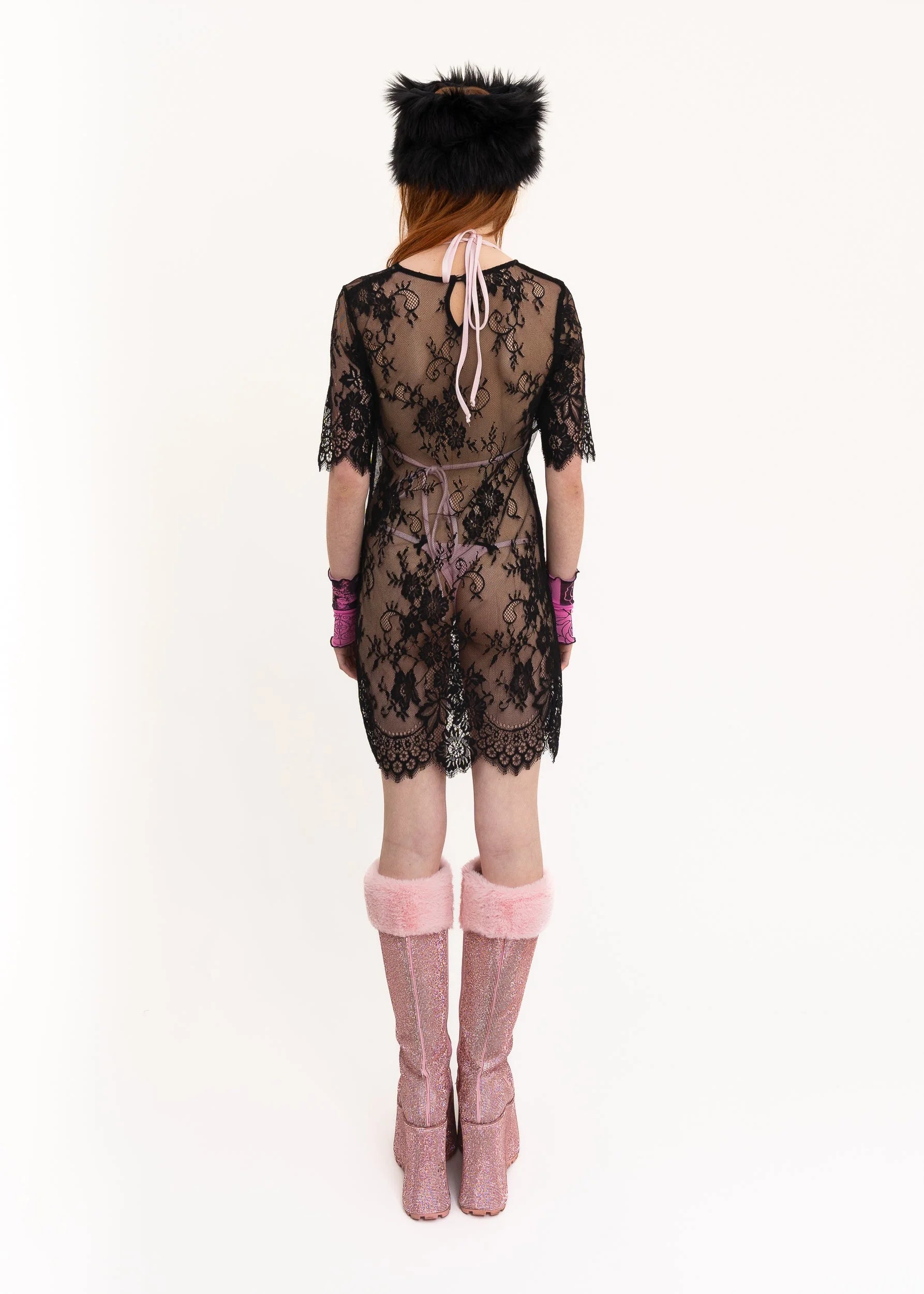 Bizarre Bazaar Lace mini dress