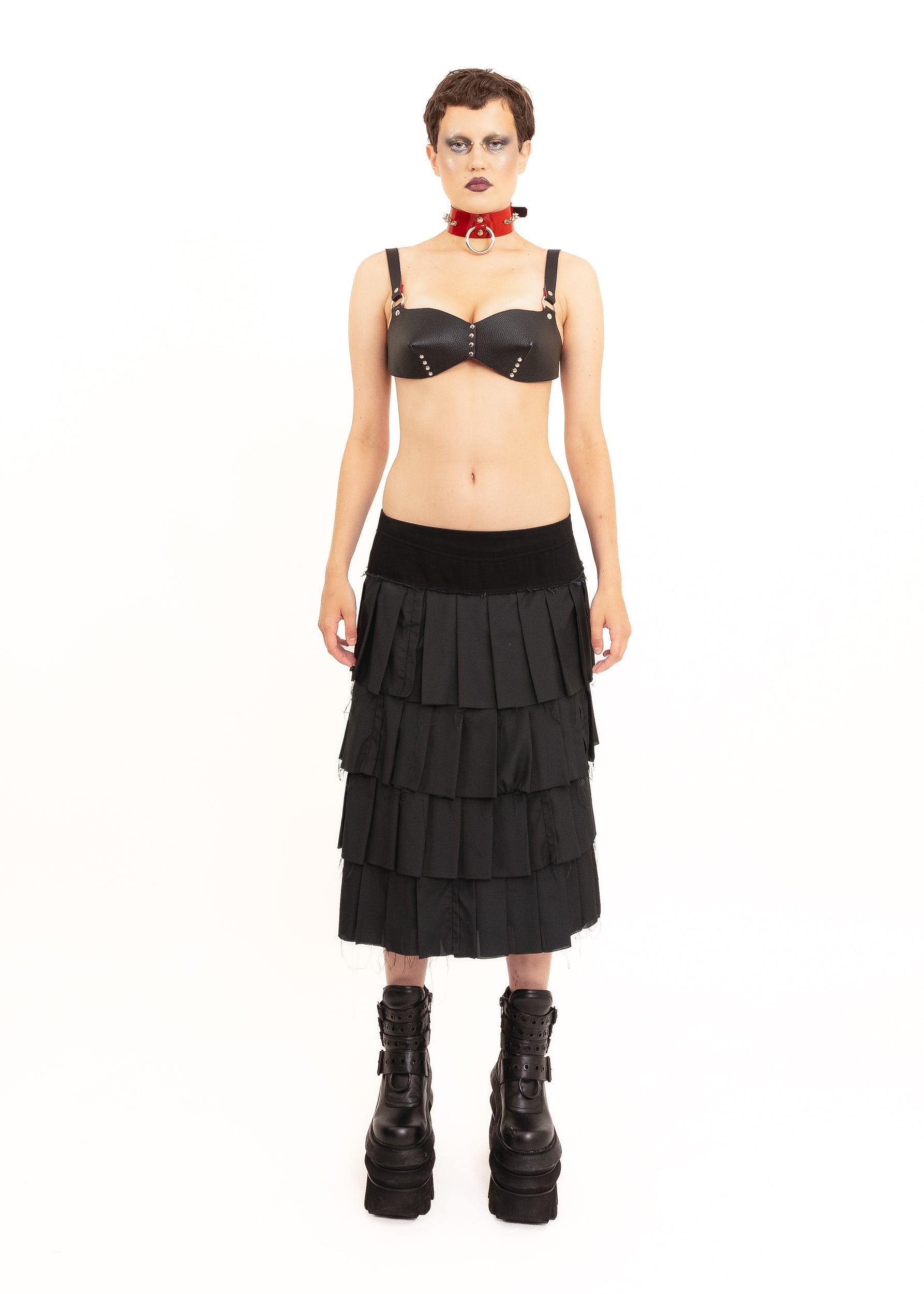 Luti Leather Bullet Bra- black Bizarre Bazaar