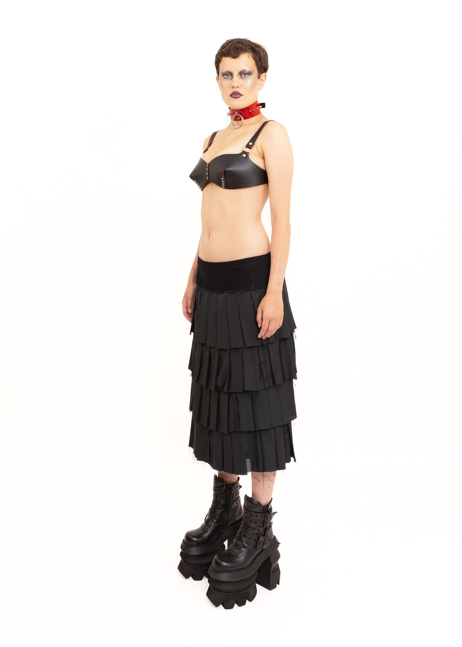 Luti Leather Bullet Bra- black Bizarre Bazaar