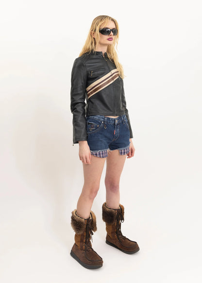 MNG Leather moto jacket