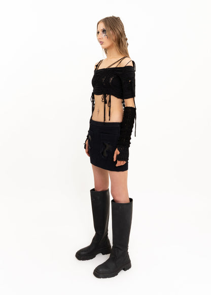 Alexander Wang Leather detailed mini skirt Bizarre Bazaar