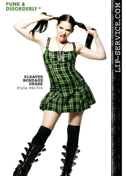 Punk & Disorderly Pleated Bondage Dress
