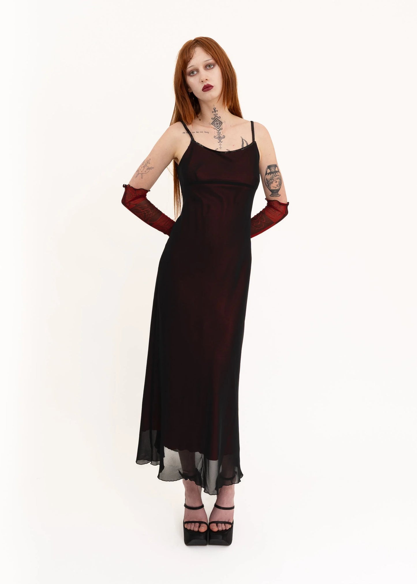 Bizarre Bazaar Mesh overlay slip dress