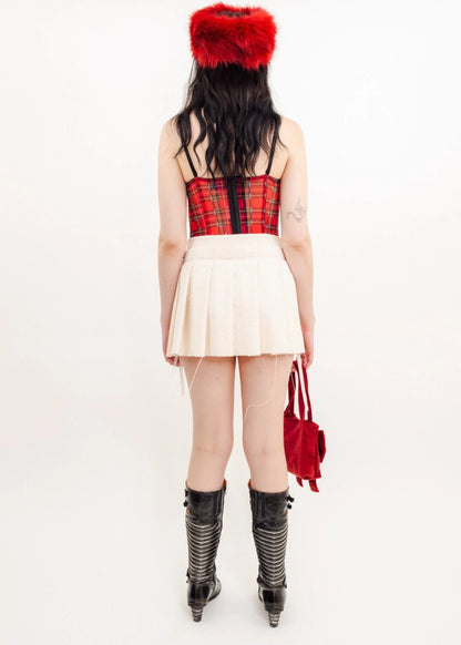 Bizarre Bazaar Mesh tartan bustier