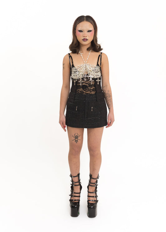 Alexander Wang Metallic tweed mini skirt Bizarre Bazaar