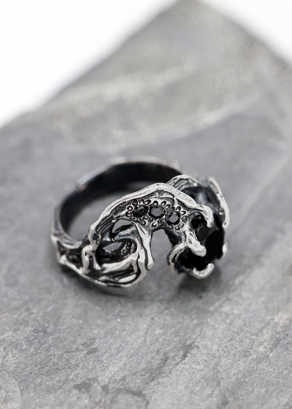 Mothmade Jewels Midnight Wave Ring Bizarre Bazaar