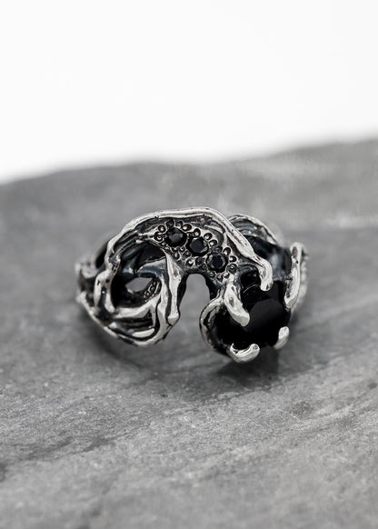 Mothmade Jewels Midnight Wave Ring Bizarre Bazaar