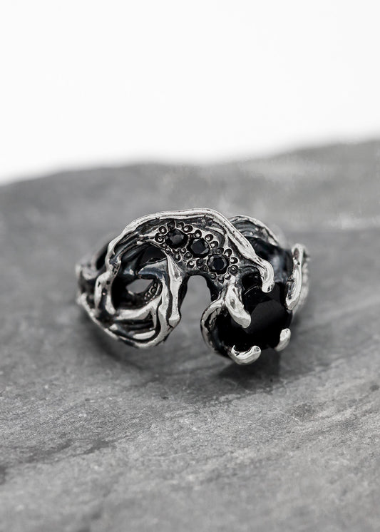 Mothmade Jewels Midnight Wave Ring Bizarre Bazaar