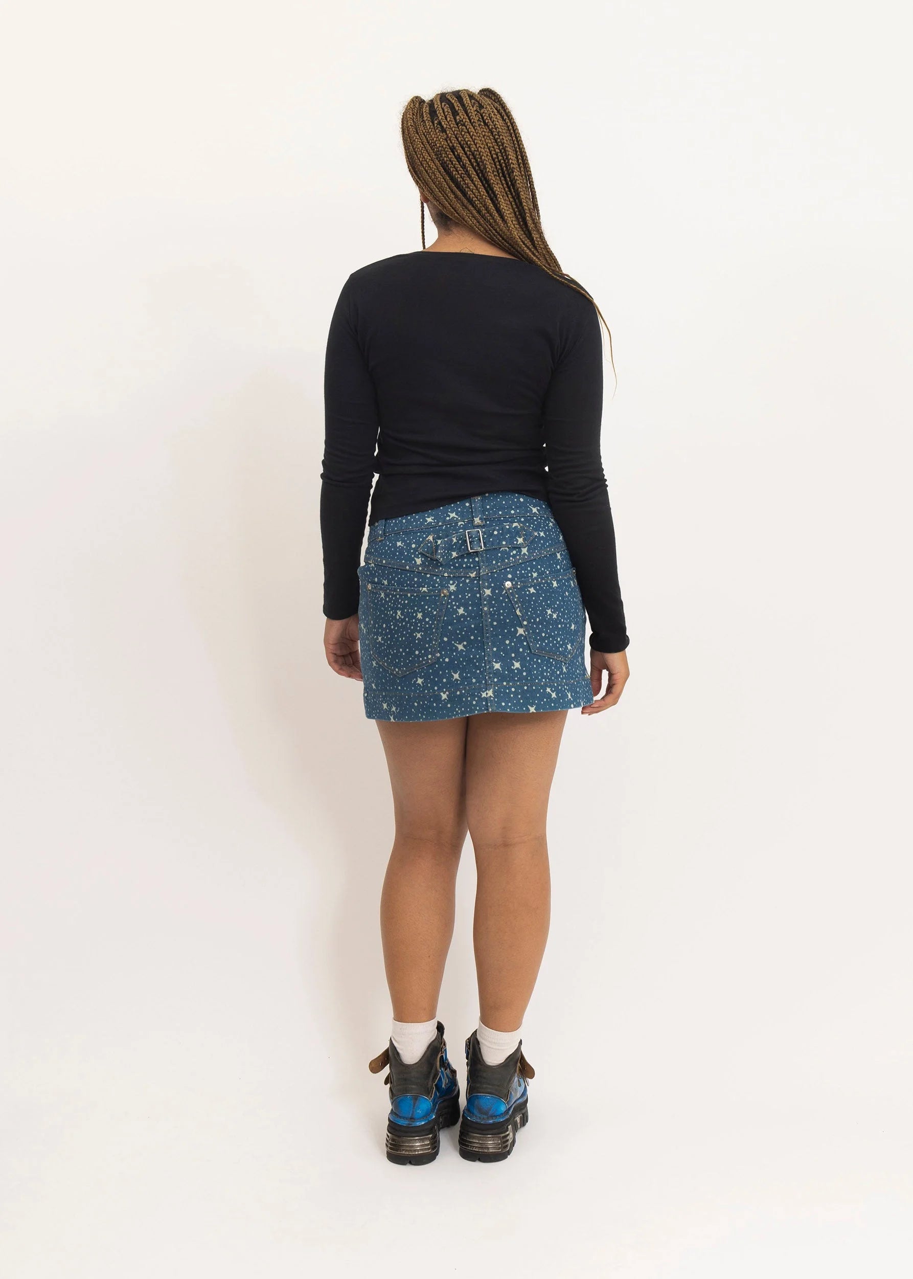 Vivienne Westwood Red Label Milky Way print denim mini skirt