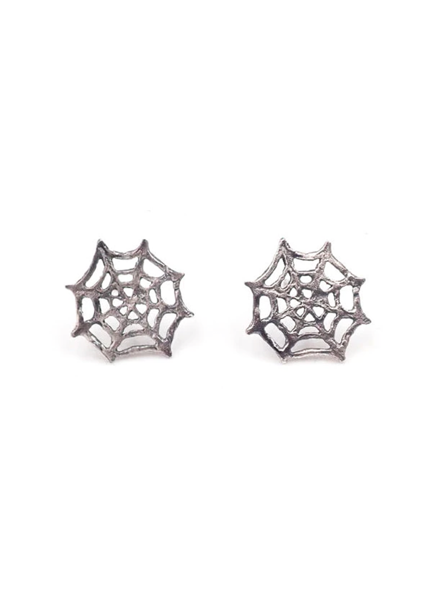 Screaming Jewellery Mini Web stud earrings