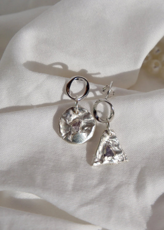 Matisse Bella Jewellery Mixed stud earrings- cool tones