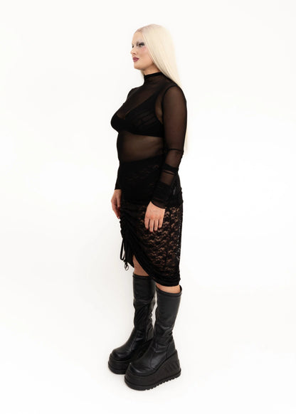 Jimmy D Mr. Wavey bias cut mesh top