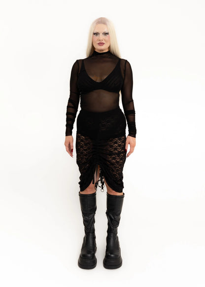 Jimmy D Mr. Wavey bias cut mesh top