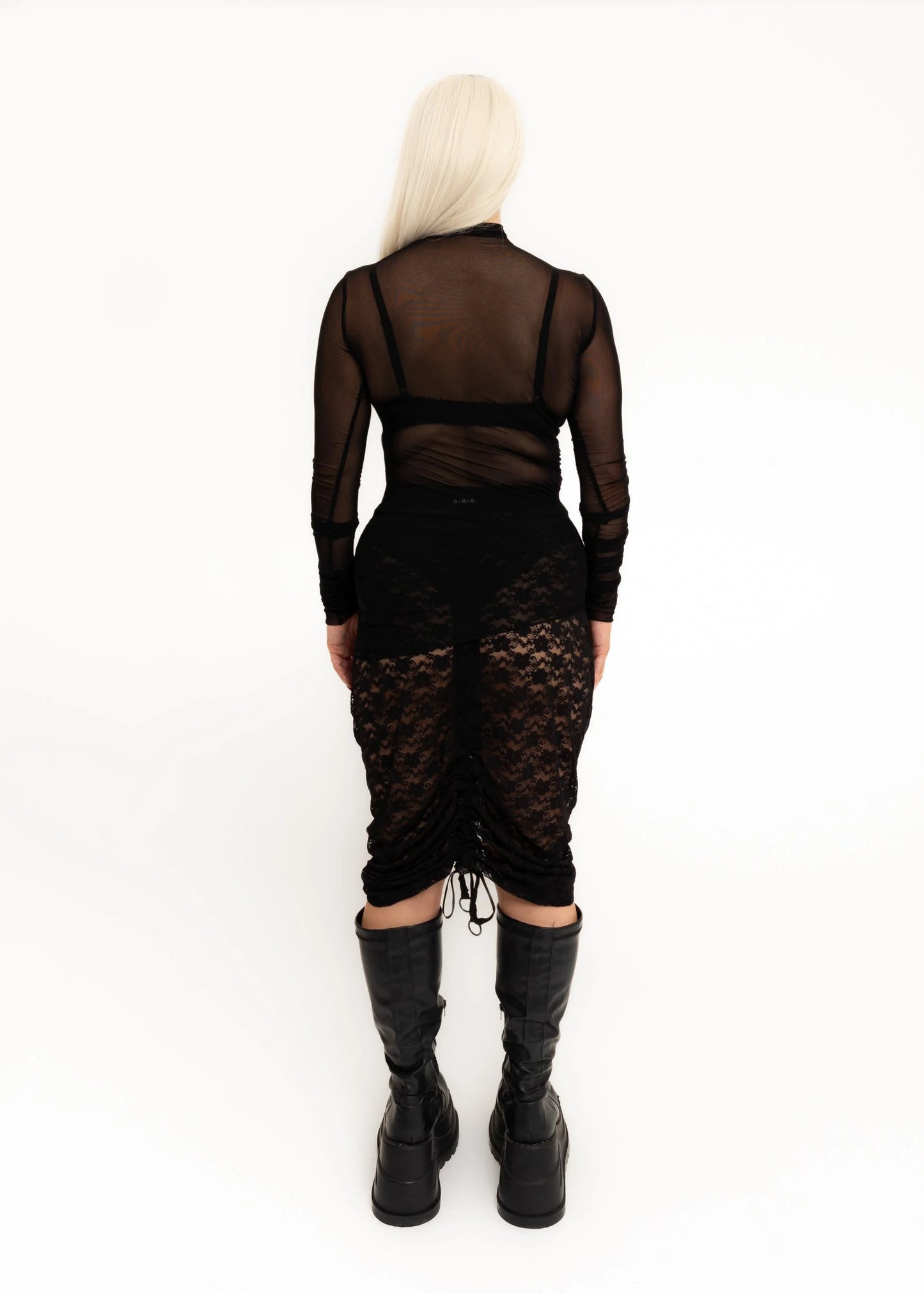 Jimmy D Mr. Wavey bias cut mesh top