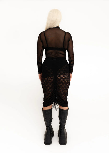 Jimmy D Mr. Wavey bias cut mesh top