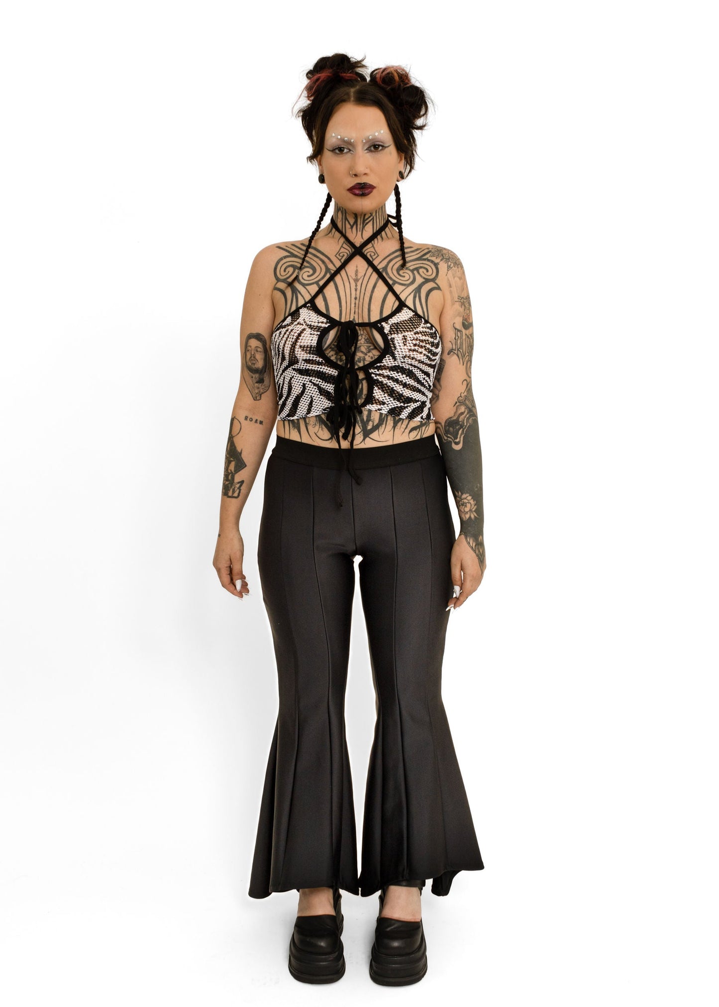 Maggie Marilyn Neoprene panelled flared pants