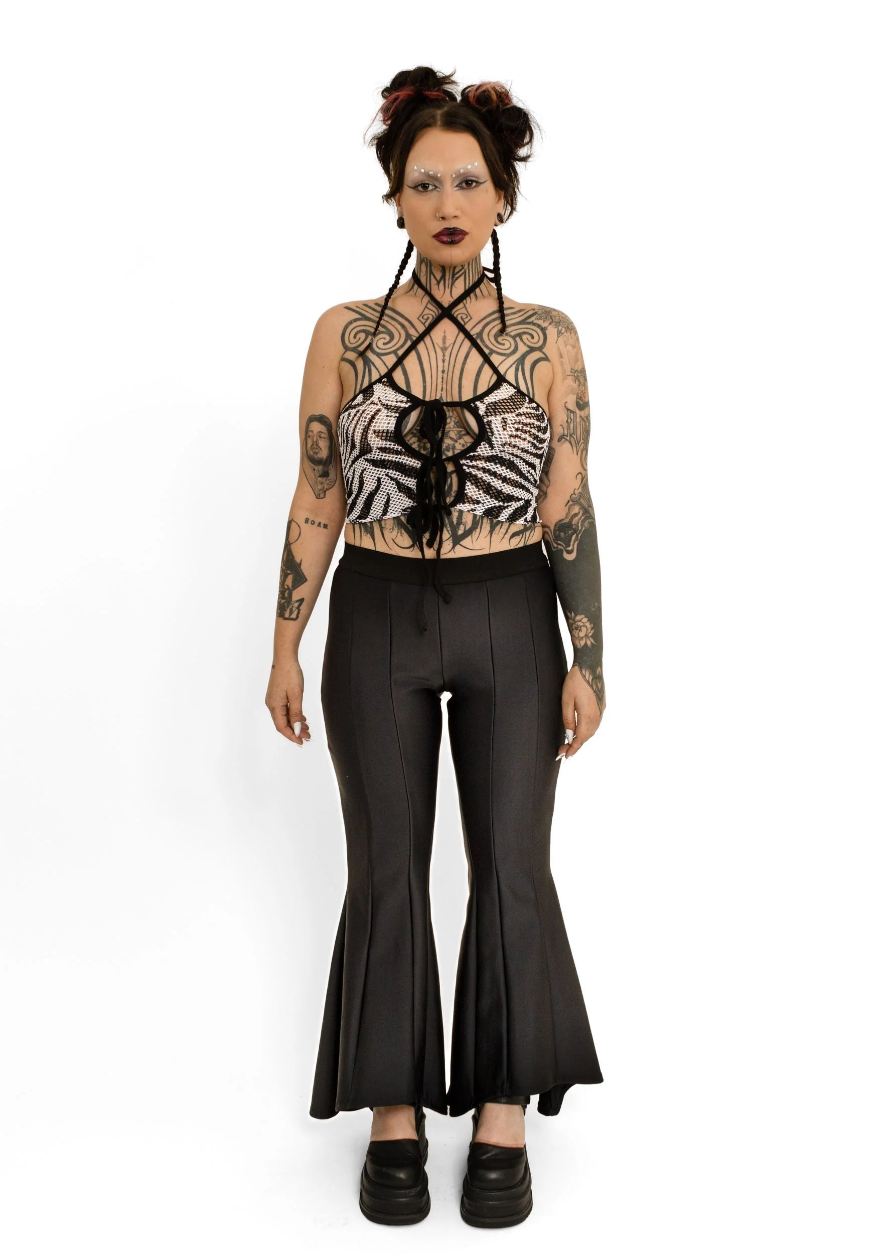 Maggie Marilyn Neoprene panelled flared pants