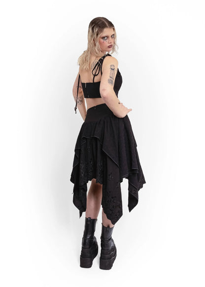 Age of Aquarius Odessa Skirt- black