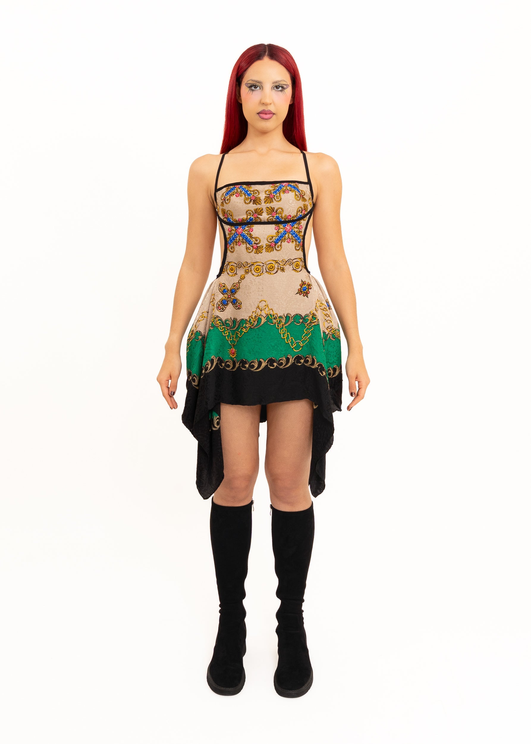 Zheyi Ruan Odyssey Silk Scarf Dress Bizarre Bazaar