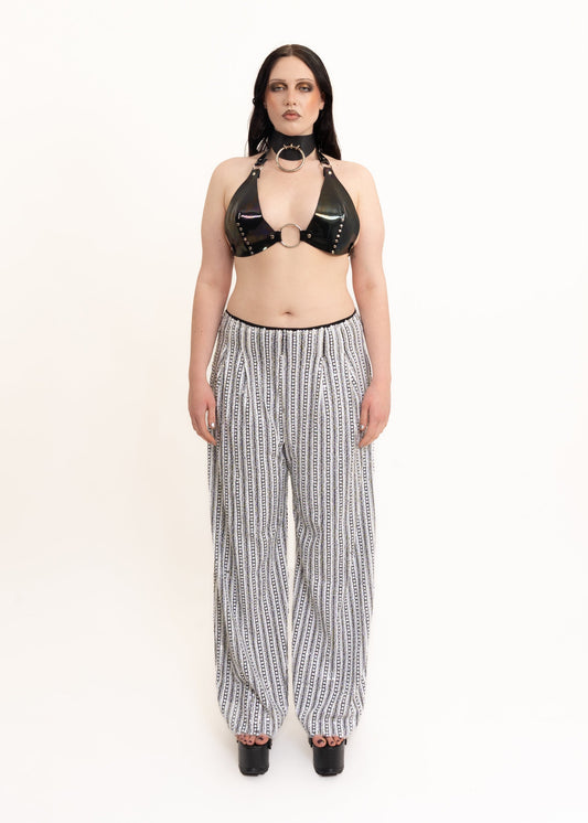 Luti Oil slick effect patent leather bikini top Bizarre Bazaar