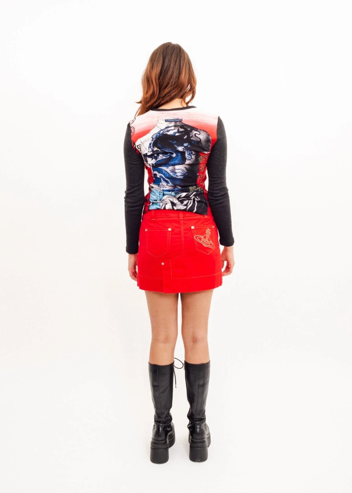 Vivienne Westwood Red Label Orb embroidered mini skirt