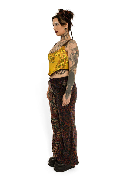 Banshee Paisley Velvet Flared Pants