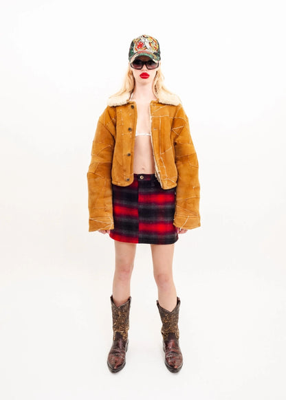 Bizarre Bazaar Patchwork shearling jacket