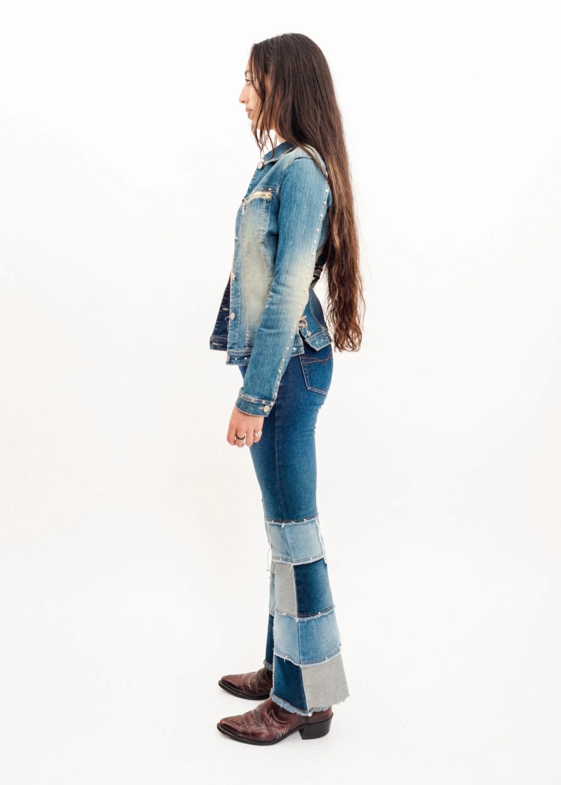 Zana Di Peak Y2k patchwork flares