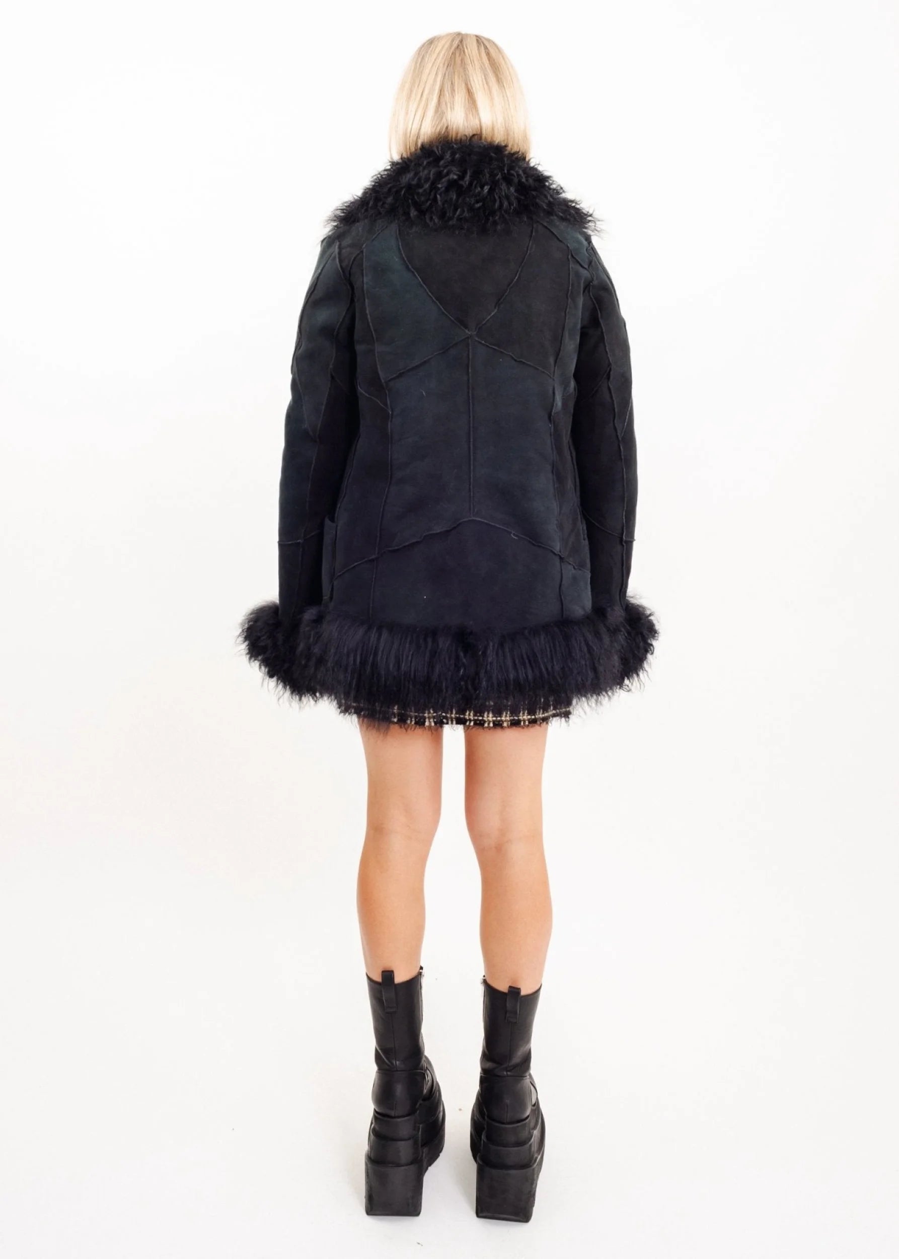 Goa Penny Lane coat with Mongolian sheepskin trims