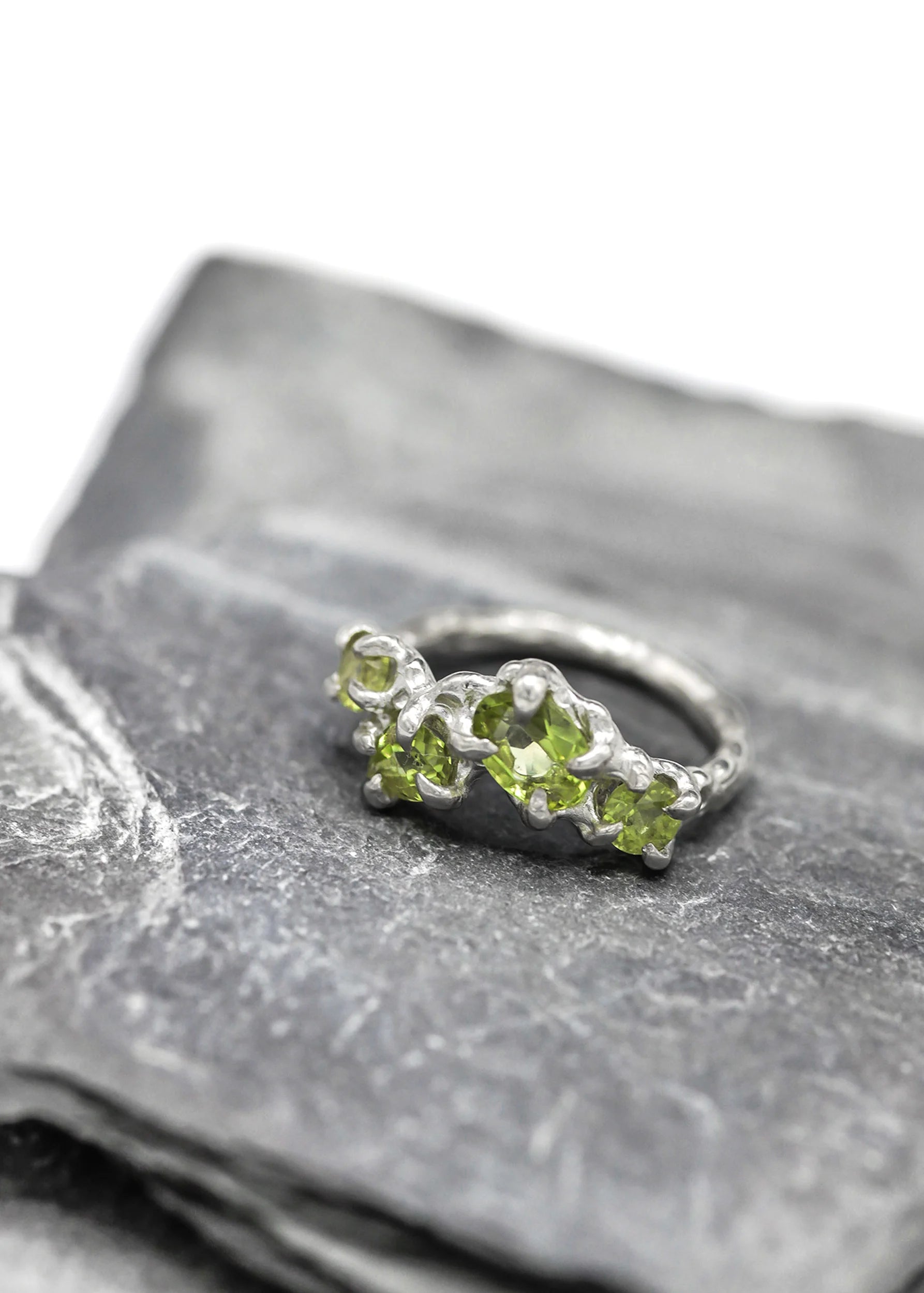 Lauren MacPhail Jewellery Peridot cluster ring