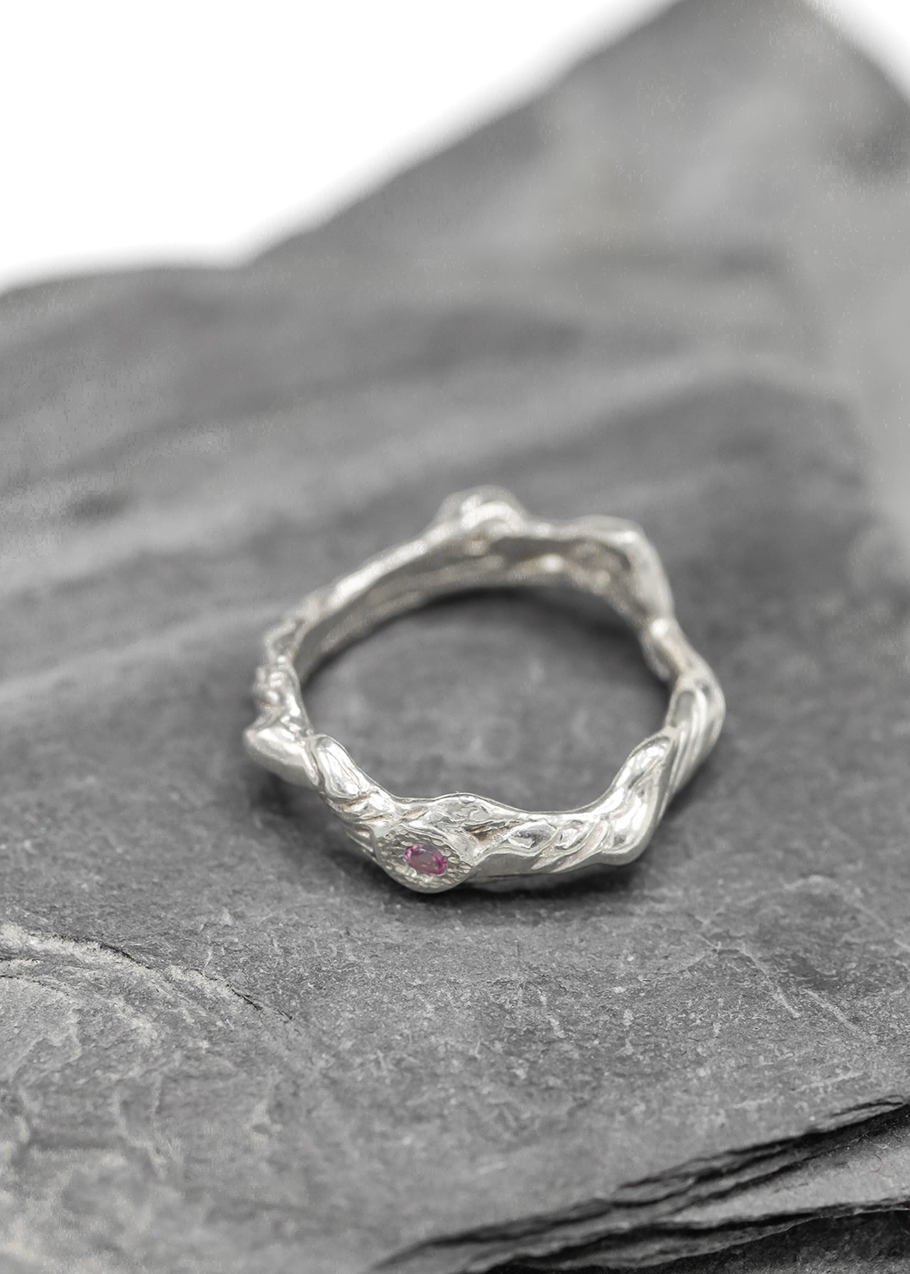 Thorn Jewellery Pink sapphire flow ring Bizarre Bazaar