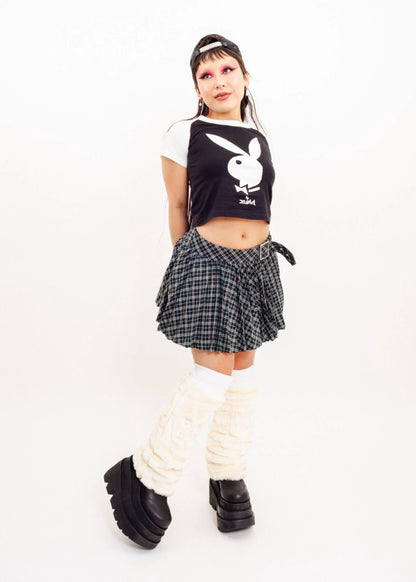 X-Girl x Playboy Playboy x X-Girl collab raglan baby tee