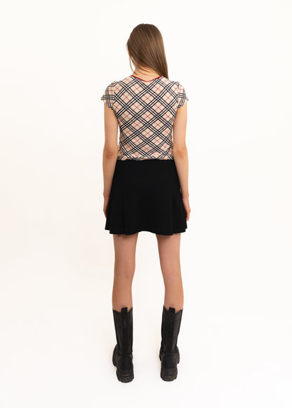 Burberry Pleated wool mini skirt Bizarre Bazaar