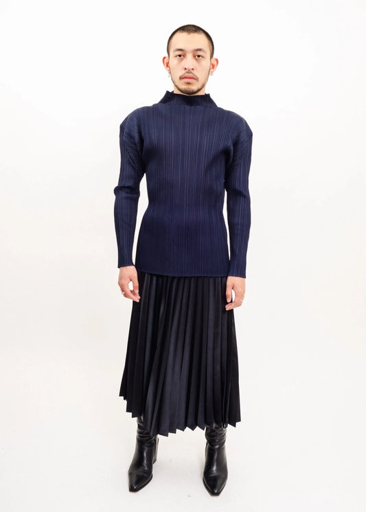 Pleats Please Plissé long sleeve turtleneck top