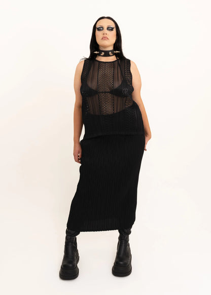 Bizarre Bazaar Plissé maxi skirt