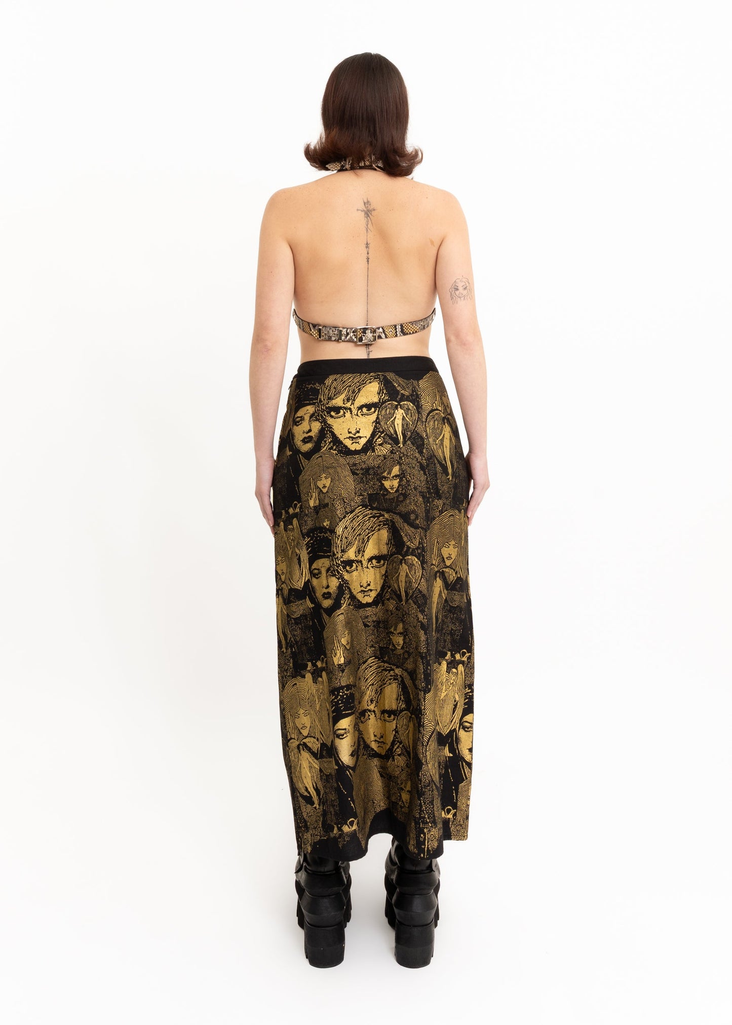 Roisin Dubh Pluto’s Angels screen printed skirt Bizarre Bazaar