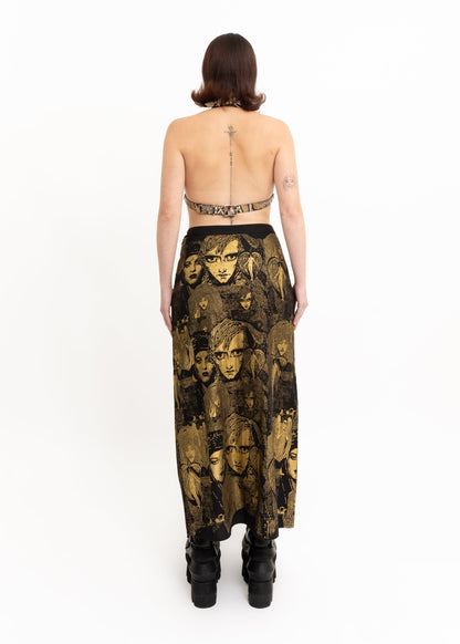 Roisin Dubh Pluto’s Angels screen printed skirt Bizarre Bazaar