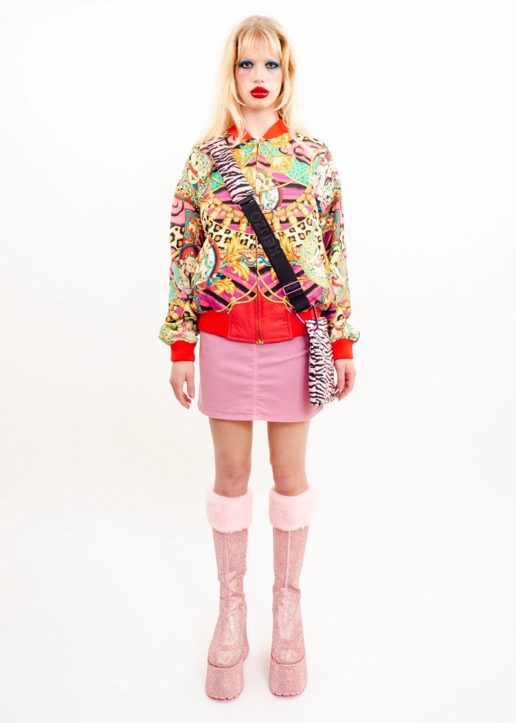 【超美品・希少】Japan Jacket Yoshiyuki Konishi Psychedelic print silk bomber jacket