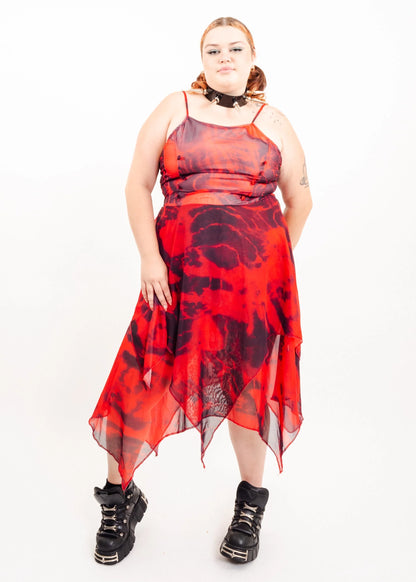 Bizarre Bazaar Punk faerie tie-dyed handkerchief hem dress