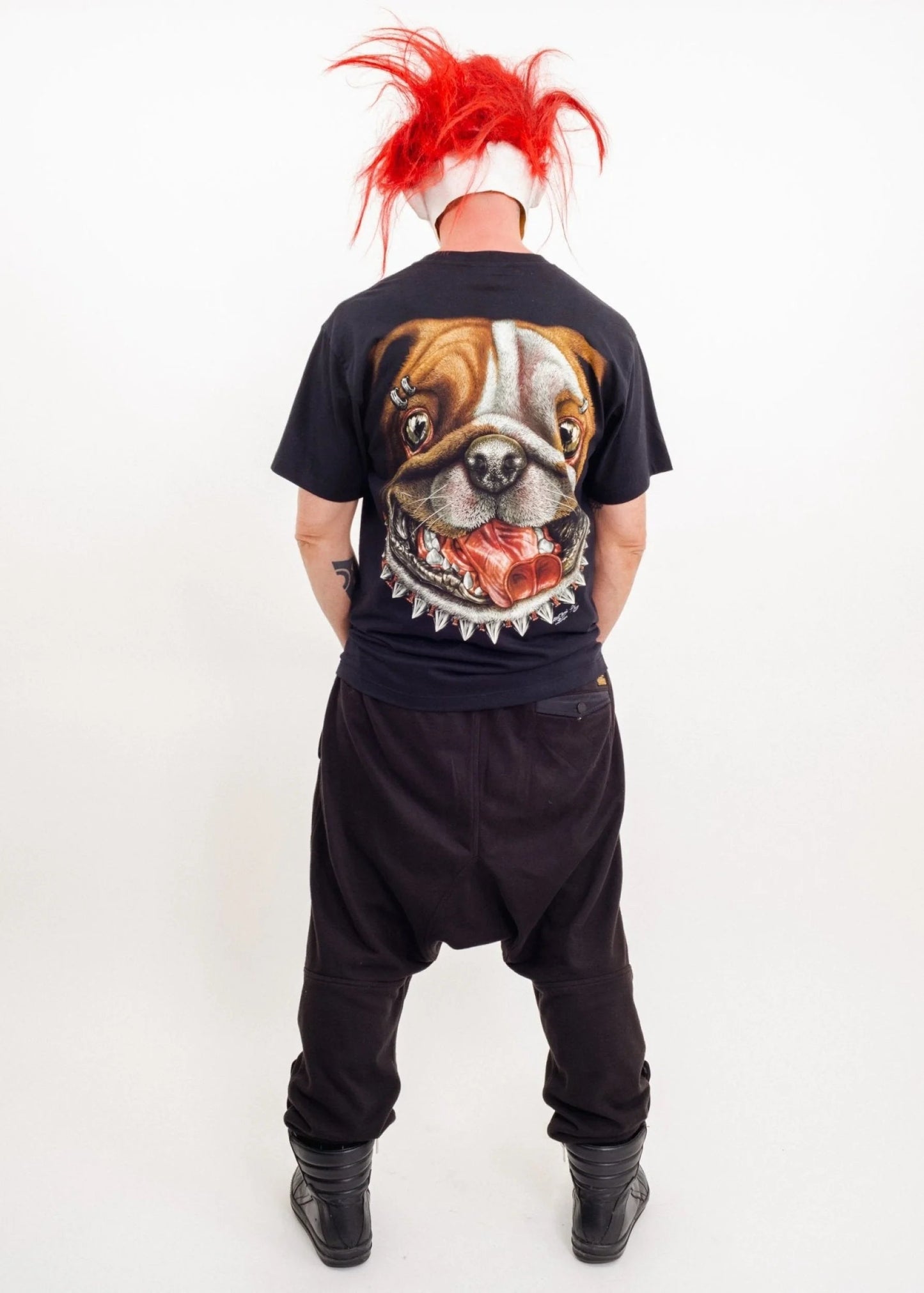 Rock Chang Pug graphic t-shirt with 3D tongue piercing