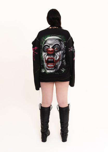 Dog Harajuku Remake/ reconstructed clown t-shirt Bizarre Bazaar