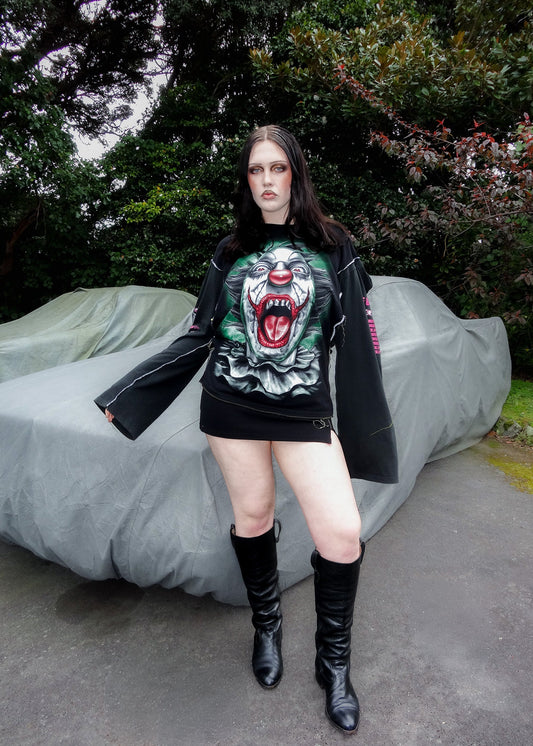 Dog Harajuku Remake/ reconstructed clown t-shirt Bizarre Bazaar