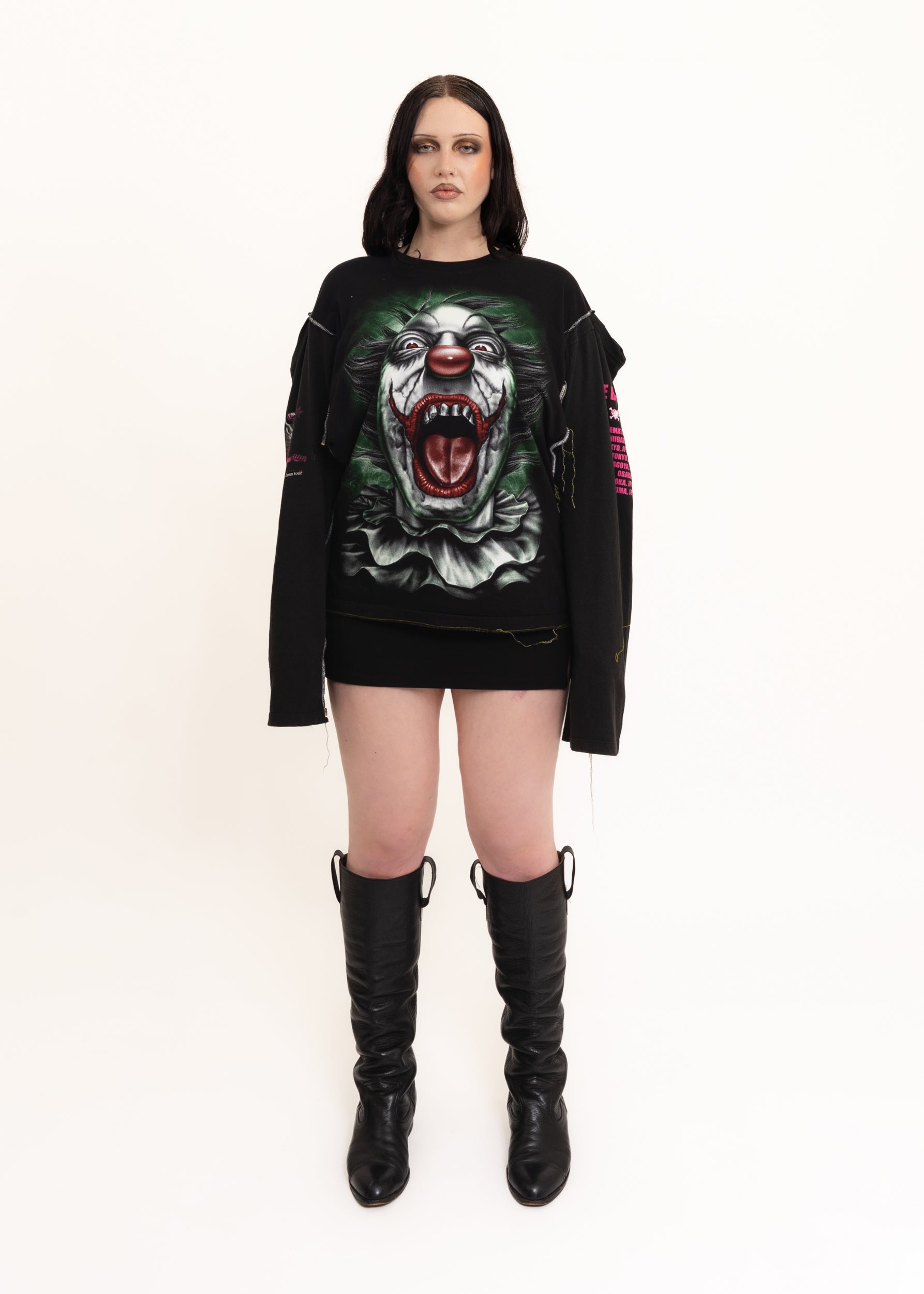Dog Harajuku Remake/ reconstructed clown t-shirt Bizarre Bazaar