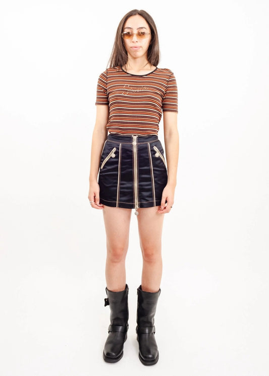 Sonia Sonia Rykiel Rhinestone logo striped tee