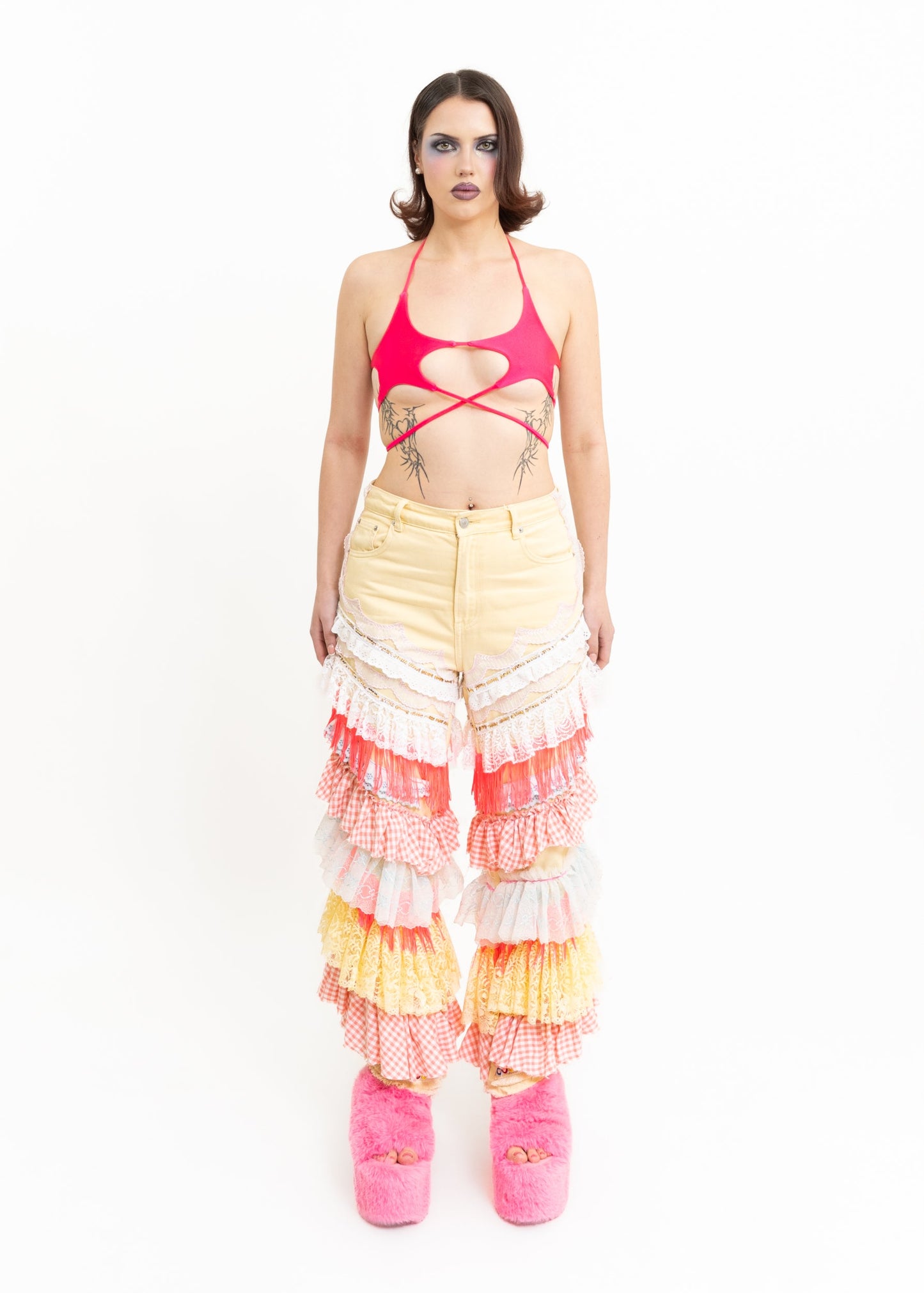 Rodeo clown upcycled party pants Bizarre Bazaar