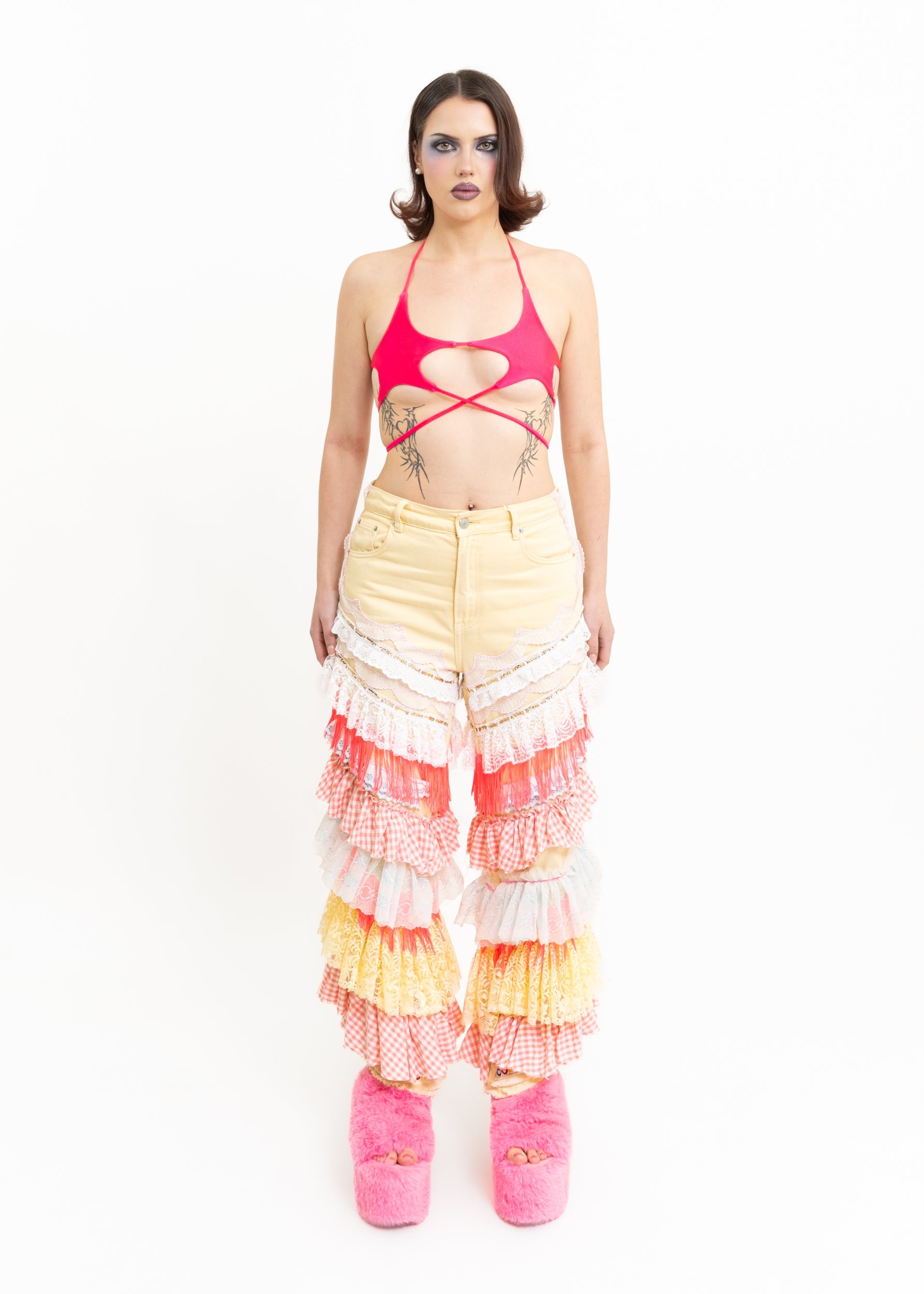 Rodeo clown upcycled party pants Bizarre Bazaar