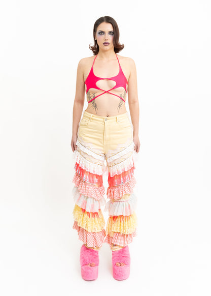 Rodeo clown upcycled party pants Bizarre Bazaar